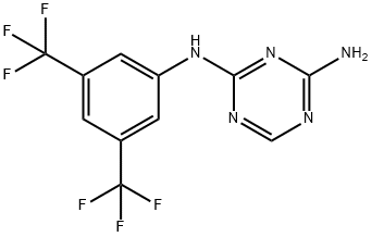 N2-[3,5-二(三氟甲基)苯基]-1,3,5-三嗪-2,4-二胺 结构式