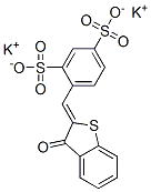 dipotassium 4-[(3-oxobenzo[b]thien-2(3H)-ylidene)methyl]benzene-1,3-disulphonate 结构式