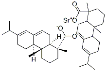 strontium [1R-(1alpha,4abeta,4balpha,10aalpha)]-1,2,3,4,4a,4b,5,6,10,10a-decahydro-7-isopropyl-1,4a-dimethylphenanthren-1-carboxylate 结构式