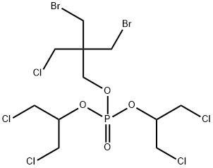 2,2-bis(bromomethyl)-3-chloropropyl bis[2-chloro-1-(chloromethyl)ethyl] phosphate  结构式