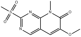 Pyrido[2,3-d]pyrimidin-7(8H)-one,  6-methoxy-8-methyl-2-(methylsulfonyl)- 结构式