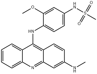 N-[4-[3-(Methylamino)-9-acridinylamino]-3-methoxyphenyl]methanesulfonamide 结构式