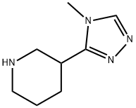 3-(4-甲基-4H-1,2,4-三唑-3-基)哌啶 结构式