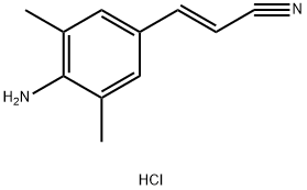 (E)-3-(4-氨基-3,5-二甲基苯基)丙烯腈盐酸盐 结构式