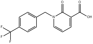 2-氧代-1-[4-(三氟甲基)苄基]-1,2-二氢-3-吡啶羧酸 结构式