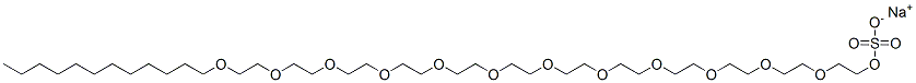月桂醇聚醚-12 硫酸酯钠 结构式