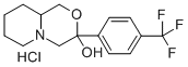 OCTAHYDRO-3-[4-(TRIFLUOROMETHYL)PHENYL]-PYRIDO[2,1-C][1,4]OXAZIN-3-OL HYDROCHLORIDE 结构式