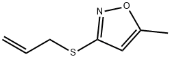 Isoxazole, 5-methyl-3-(2-propenylthio)- (9CI) 结构式