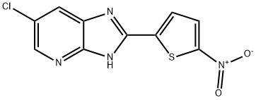 6-氯-2-(5-硝基噻吩-2-基)-1H-咪唑并[4,5-B]吡啶 结构式