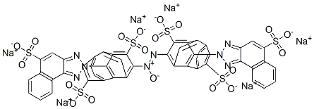hexasodium 2,2'-[azoxybis[(2-sulphonato-4,1-phenylene)vinylene(3-sulphonato-4,1-phenylene)]]bis[-2H-naphtho[1,2-d]triazole-5-sulphonate] 结构式