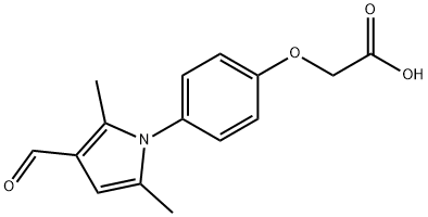 [4-(3-甲酰基-2,5-二甲基-1H-吡咯-1-基)苯氧基]乙酸 结构式