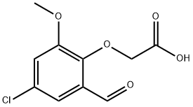 2-(4-氯-2-甲酰基-6-甲氧基苯氧基)乙酸 结构式