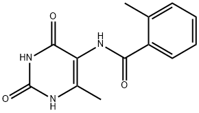 Benzamide, 2-methyl-N-(1,2,3,4-tetrahydro-6-methyl-2,4-dioxo-5-pyrimidinyl)- 结构式