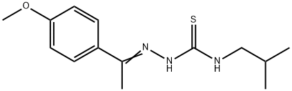 1-[1-(4-methoxyphenyl)ethylideneamino]-3-(2-methylpropyl)thiourea 结构式
