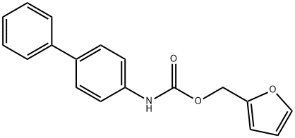 2-furylmethyl N-(4-phenylphenyl)carbamate 结构式