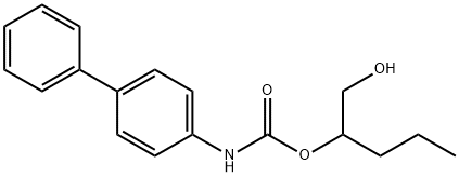 1-hydroxypentan-2-yl N-(4-phenylphenyl)carbamate 结构式