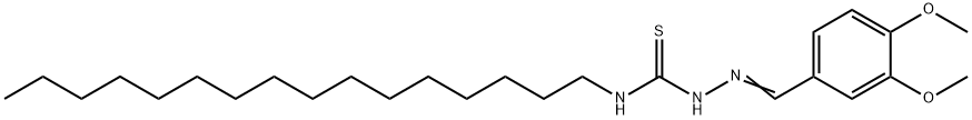 1-[(3,4-dimethoxyphenyl)methylideneamino]-3-hexadecyl-thiourea 结构式