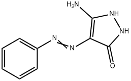 3-AMINO-5-HYDROXY-4-PHENYLAZOPYRAZOLE 结构式