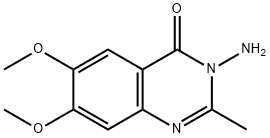 3-氨基-6,7-二甲氧基-2-甲基-4-喹唑啉酮 结构式