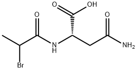 N2-(2-bromopropionyl)-DL-asparagine 结构式