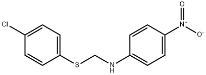 N-[[(4-Chlorophenyl)thio]methyl]-4-nitrobenzenamine 结构式