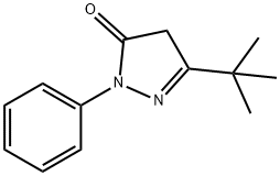 3-叔-丁基-1-苯基-2-吡唑啉-5-酮 结构式