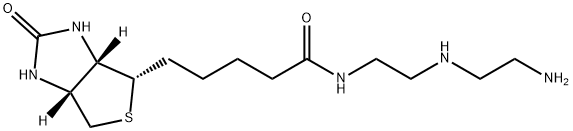 1H-Thieno[3,4-d]iMidazole-4-pentanaMide, N-[2-[(2-aMinoethyl)aMino]ethyl]hexahydro-2-oxo-, (3aS,4S,6aR)- 结构式