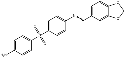 4-[4-(benzo[1,3]dioxol-5-ylmethylideneamino)phenyl]sulfonylaniline 结构式