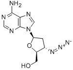 3'-叠氮-2',3'-双脱氧腺苷 结构式