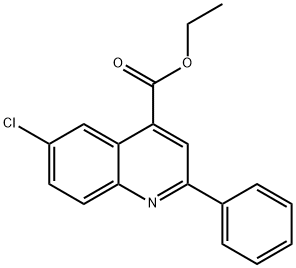 ethyl 6-chloro-2-phenyl-quinoline-4-carboxylate 结构式