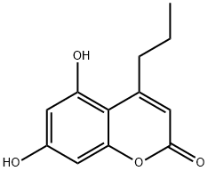 5,7-二羟基-4-丙基香豆素 结构式