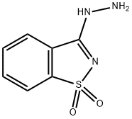3-肼基-1,2-苯并异噻唑 1,1-二氧化物 结构式