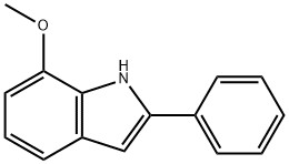 7-甲氧基-2-苯基-1H-吲哚 结构式
