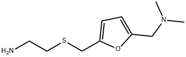 5-(((2-氨基乙基)硫代)甲基)-N,N-二甲基-2-呋喃甲胺 结构式