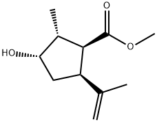 Cyclopentanecarboxylic acid, 3-hydroxy-2-methyl-5-(1-methylethenyl)-, methyl ester, (1S,2R,3S,5S)- (9CI) 结构式