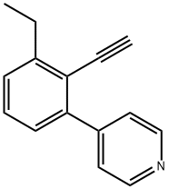 Pyridine, 4-(3-ethyl-2-ethynylphenyl)- (9CI) 结构式