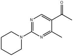 1-(4-甲基-2-哌啶-1-基-嘧啶-5-基)乙酮 结构式