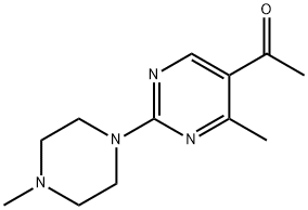 1-[4-甲基-2-(4-甲基-1-	哌嗪)-5-嘧啶基]乙酮 结构式