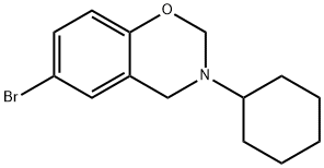 6-Bromo-3-cyclohexyl-3,4-dihydro-2H-1,3-benzoxazine 结构式