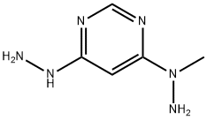 4(1H)-Pyrimidinone,  6-(1-methylhydrazino)-,  hydrazone  (9CI) 结构式