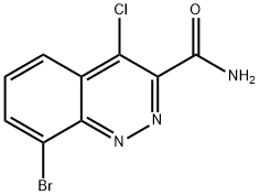 8-bromo-4-chlorocinnoline-3-carboxamide 结构式