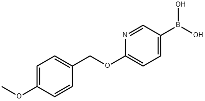 6-(4-METHOXYBENZYLOXY)PYRIDIN-3-YLBORONIC ACID 结构式
