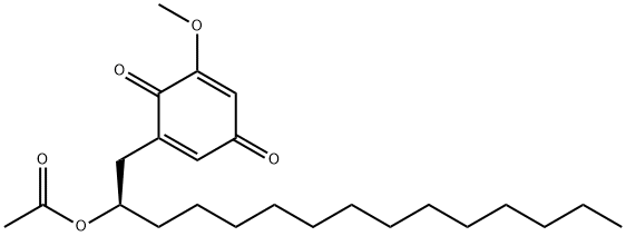 2-(2-Acetoxypentadecyl)-6-methoxy-1,4-benzoquinone 结构式
