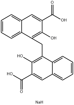 4,4'-亚甲双(3-羟基-2-萘酸)二钠盐 结构式