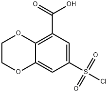 7-(氯磺酰基)-2,3-二氢-1,4-苯并二噁英-5-羧酸 结构式