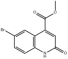 6-溴-2-羟基喹啉-4-羧酸甲酯 结构式