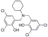 2,4-dichloro-6-[[cyclohexyl-[(3,5-dichloro-2-hydroxy-phenyl)methyl]ami no]methyl]phenol 结构式
