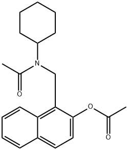 [1-[(acetyl-cyclohexyl-amino)methyl]naphthalen-2-yl] acetate 结构式
