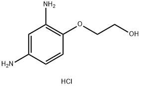 2,4-二氨基苯氧基乙醇盐酸盐 结构式