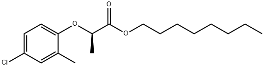 R-2-(4-氯-2-甲基苯氧)丙酸辛酯 结构式